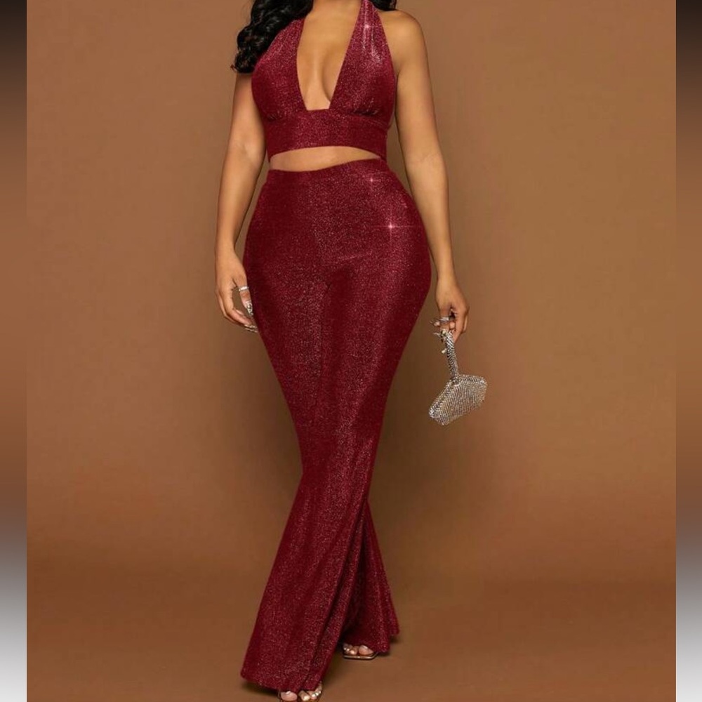 Maroon Sparkle Red Set